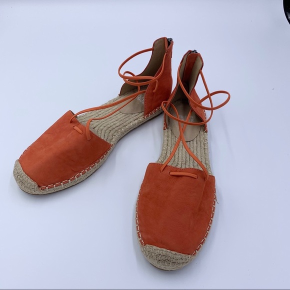 Eileen Fisher Orange Lace Espadrille Sz 8 - Picture 12 of 16